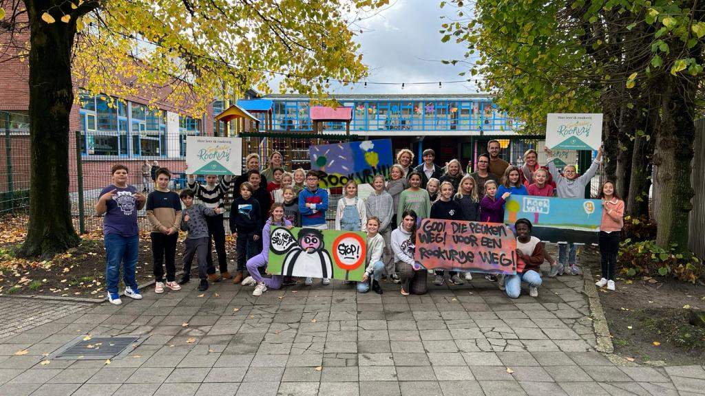 Generatie Rookvrij en leerlingen van Vrije Basisschool Spijker claimen recht op rookvrije schoolomgeving